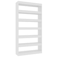 Thumbnail for Bücherregal/Raumteiler Hochglanz-Weiß 100×30×198 cm