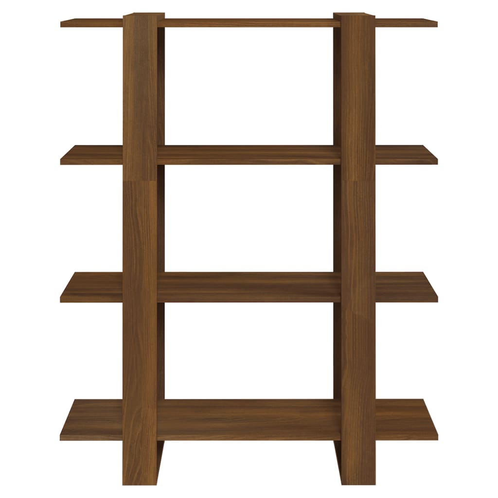 Bücherregal/Raumteiler Braun Eichen-Optik 100×30×123,5 cm