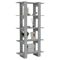 Thumbnail for Bücherregal/Raumteiler Schwarz 80x30x160 cm Spanplatte