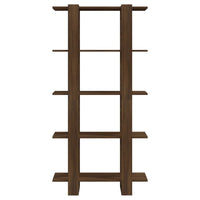Thumbnail for Bücherregal/Raumteiler Braun Eiche 80x30x160 cm Holzwerkstoff