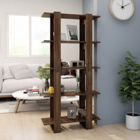 Thumbnail for Bücherregal/Raumteiler Braun Eiche 80x30x160 cm Holzwerkstoff
