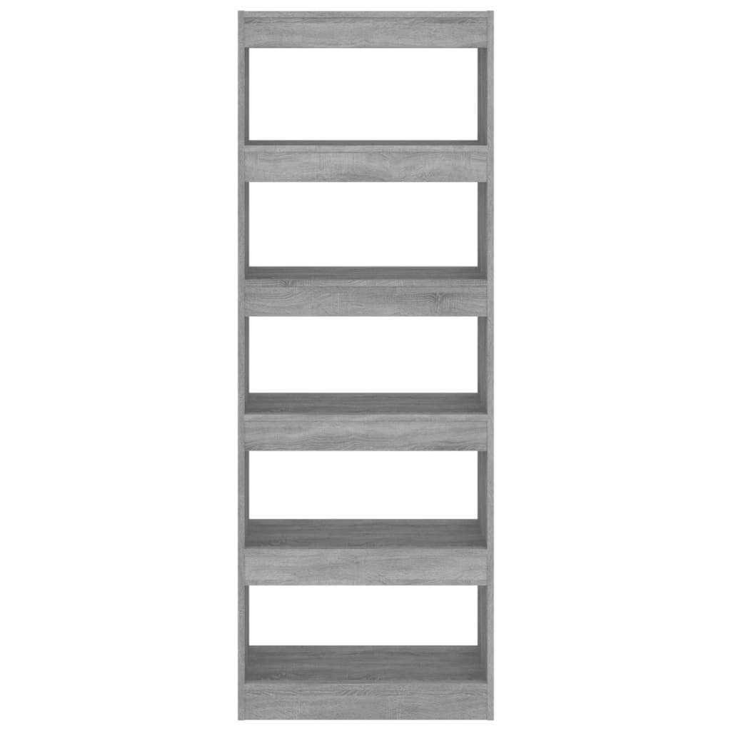 Bücherregal/Raumteiler Grau Sonoma 60x30x166 cm Spanplatte