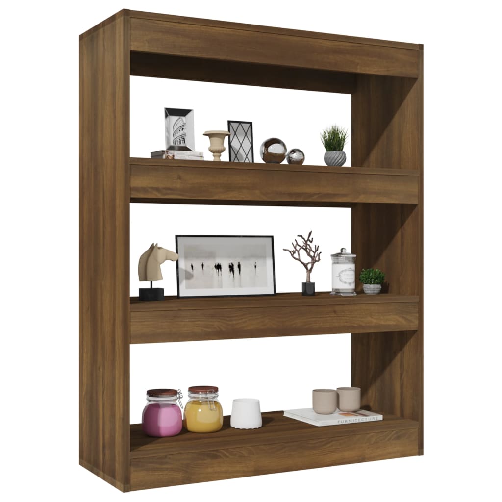 Bücherregal/Raumteiler Braun Eiche 80x30x103 cm Holzwerkstoff