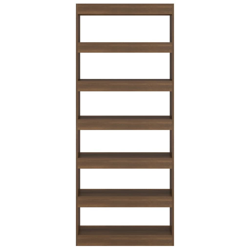 Bücherregal/Raumteiler Braun Eichenoptik 80x30x198cm Spanplatte