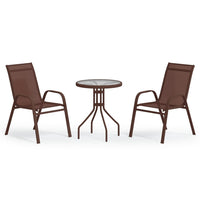 Thumbnail for 3-tlg. Garten-Bistro-Set Braun