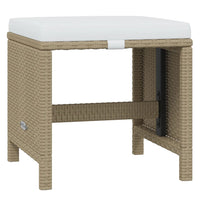 Thumbnail for 19-tlg. Garten-Essgruppe mit Kissen Poly Rattan Beige