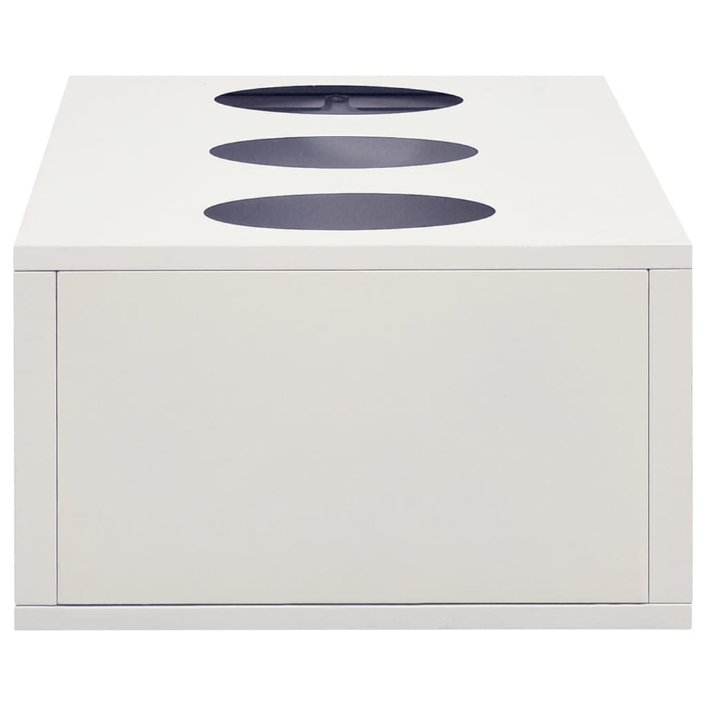 Büroschrank mit Pflanzkasten Hellgrau 90x40x128 cm Stahl