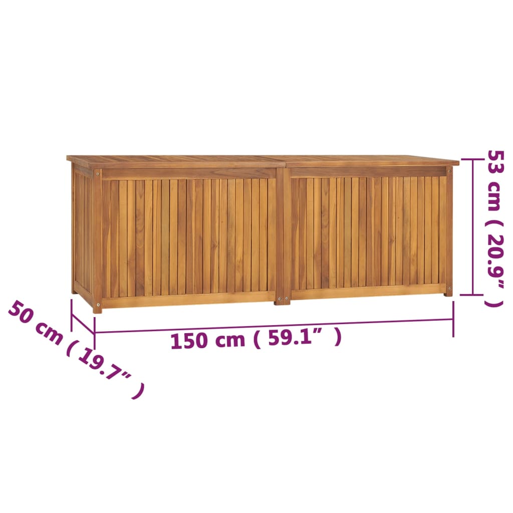Gartenbox 150x50x53 cm Massivholz Teak
