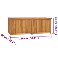 Thumbnail for Gartenbox 150x50x53 cm Massivholz Teak