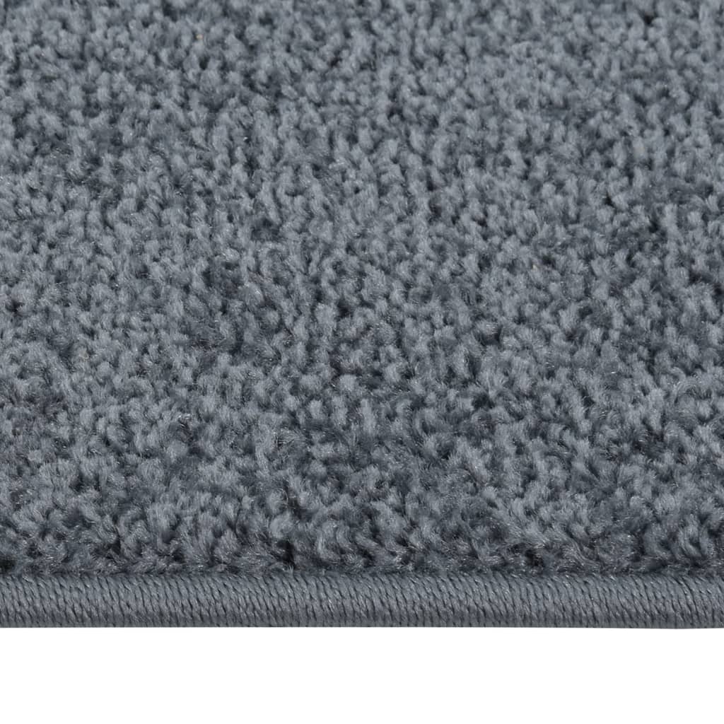 Teppich Kurzflor 240x340 cm Anthrazit