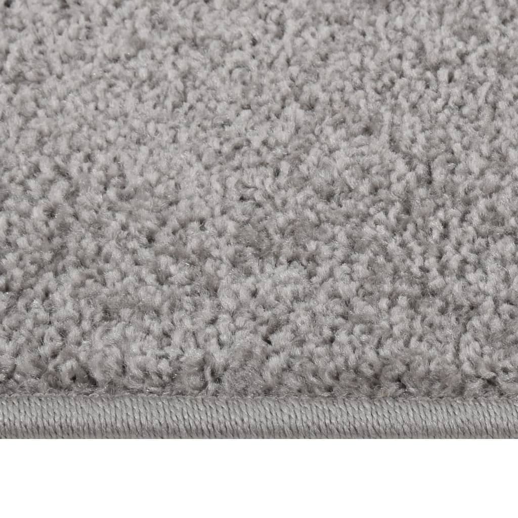 Teppich Kurzflor 200x290 cm Grau