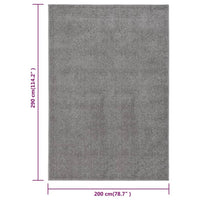 Thumbnail for Teppich Kurzflor 200x290 cm Grau