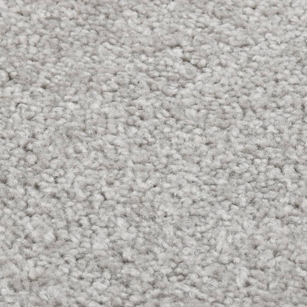 Teppich Kurzflor 140x200 cm Hellgrau
