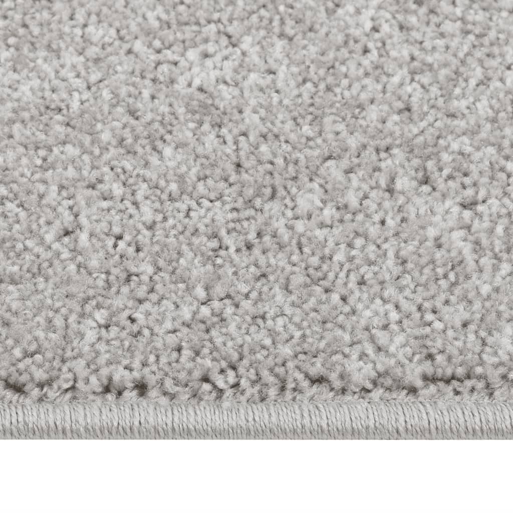 Teppich Kurzflor 140x200 cm Hellgrau