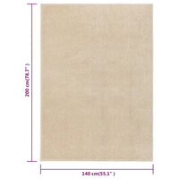 Thumbnail for Teppich Kurzflor 140x200 cm Beige