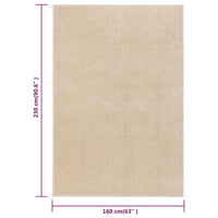 Thumbnail for Teppich Kurzflor 160x230 cm Beige