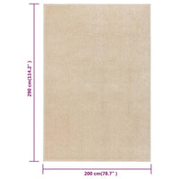 Thumbnail for Teppich Kurzflor 200x290 cm Beige