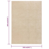 Thumbnail for Teppich Kurzflor 240x340 cm Beige