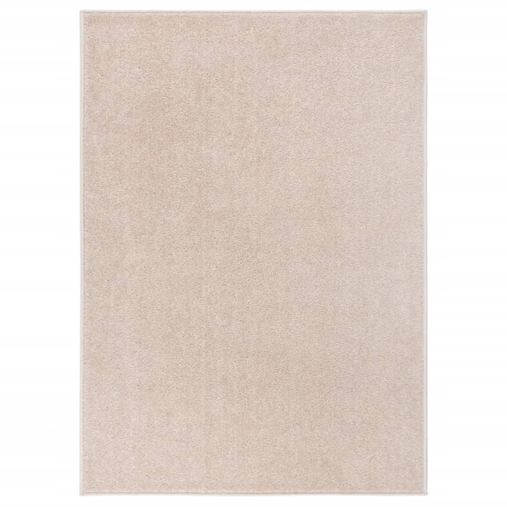 Teppich Kurzflor 120x170 cm Dunkelbeige