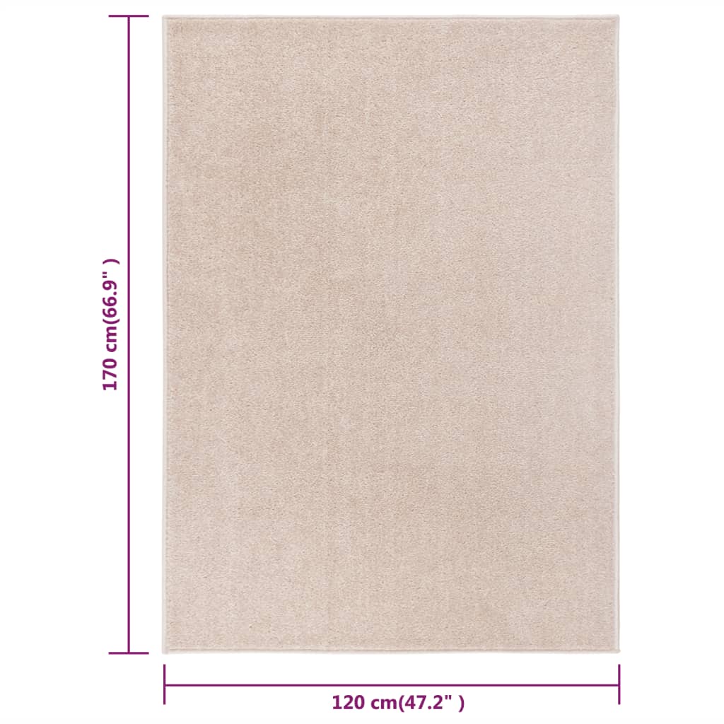 Teppich Kurzflor 120x170 cm Dunkelbeige