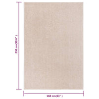 Thumbnail for Teppich Kurzflor 160x230 cm Dunkelbeige