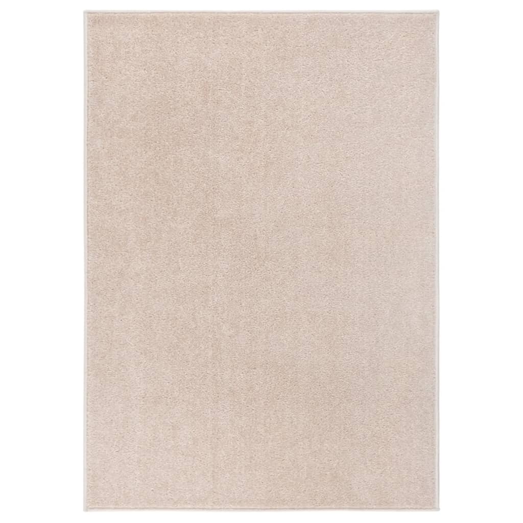 Teppich Kurzflor 240x340 cm Dunkelbeige