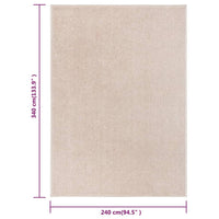 Thumbnail for Teppich Kurzflor 240x340 cm Dunkelbeige