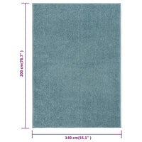 Thumbnail for Teppich Kurzflor 140x200 cm Blau