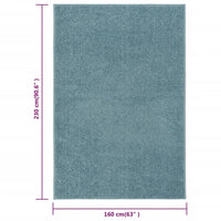 Thumbnail for Teppich Kurzflor 160x230 cm Blau
