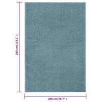 Thumbnail for Teppich Kurzflor 200x290 cm Blau