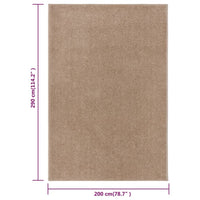 Thumbnail for Teppich Kurzflor 200x290 cm Braun