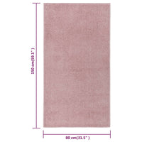 Thumbnail for Teppich Kurzflor 80x150 cm Rosa