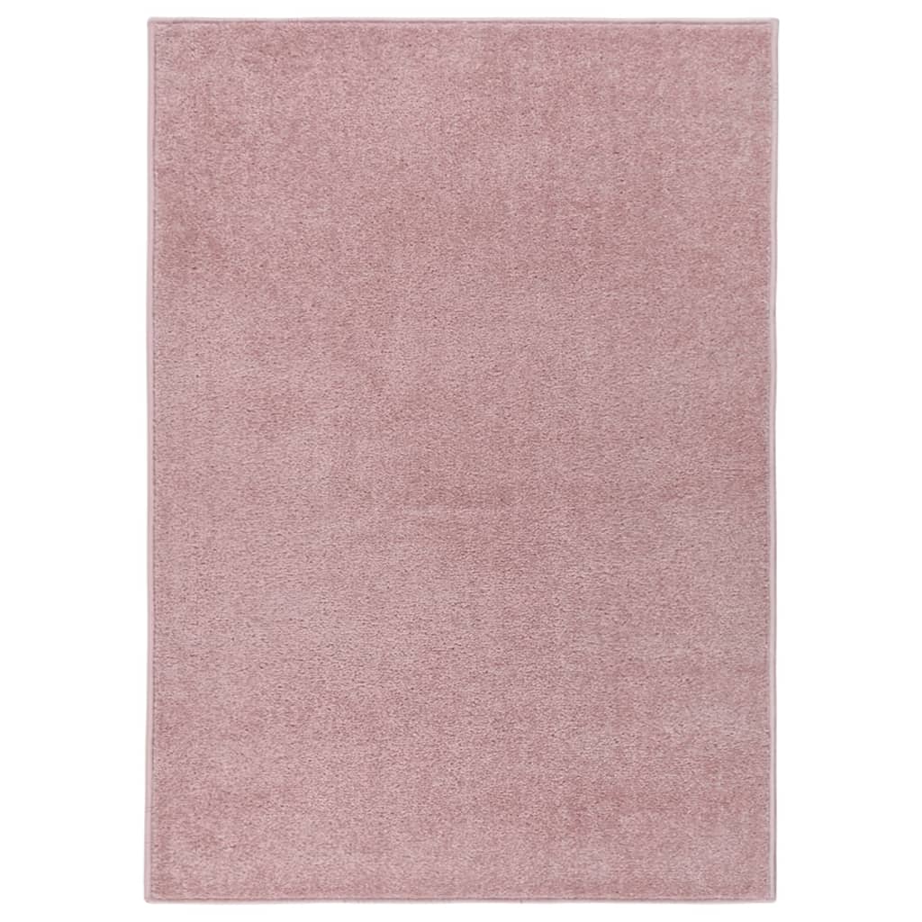 Teppich Kurzflor 140x200 cm Rosa