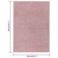 Thumbnail for Teppich Kurzflor 140x200 cm Rosa