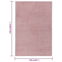 Thumbnail for Teppich Kurzflor 160x230 cm Rosa