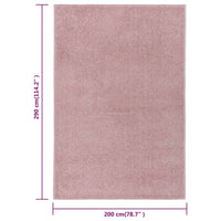 Thumbnail for Teppich Kurzflor 200x290 cm Rosa