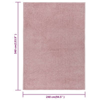 Thumbnail for Teppich Kurzflor 240x340 cm Rosa