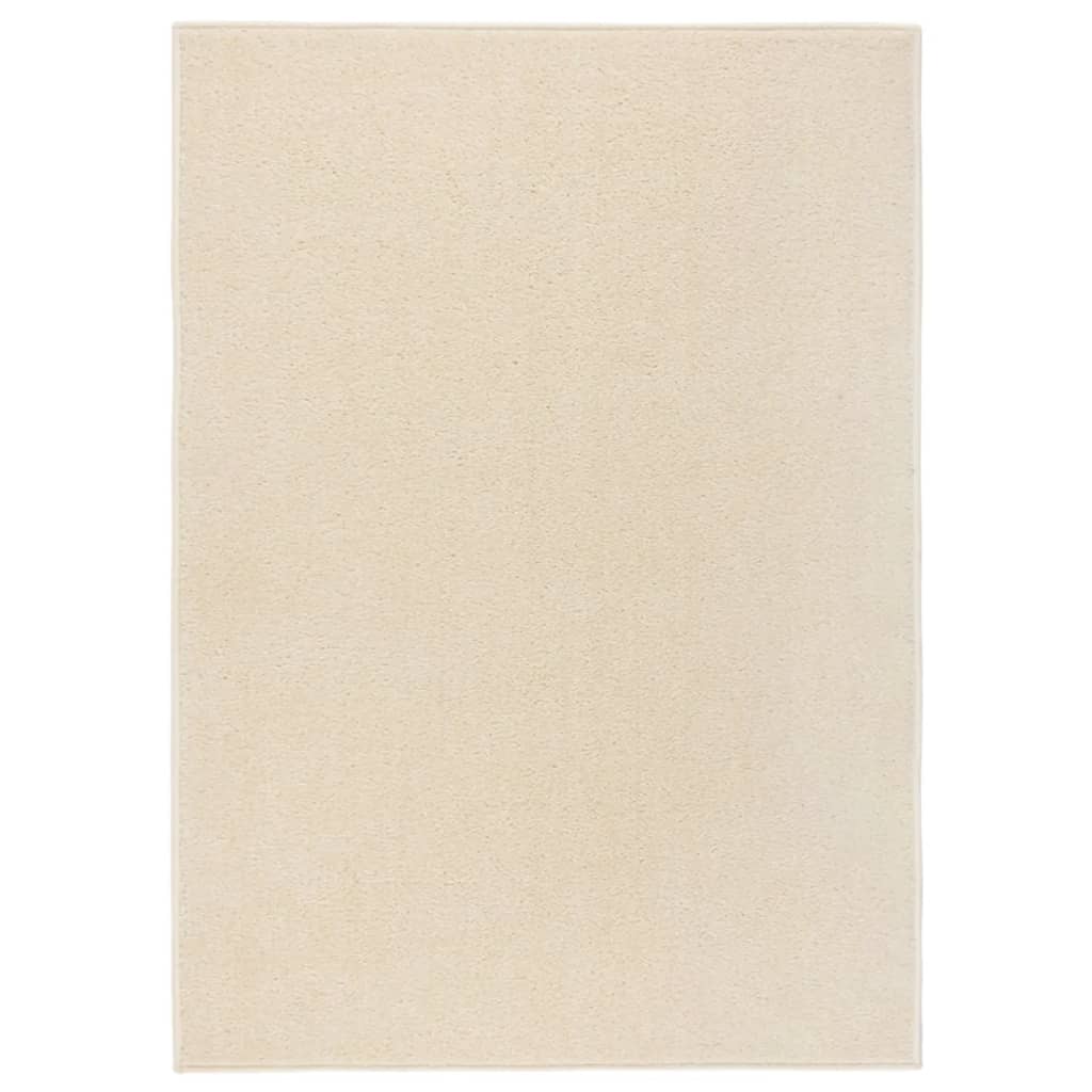 Teppich Kurzflor 120x170 cm Creme