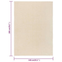Thumbnail for Teppich Kurzflor 140x200 cm Creme