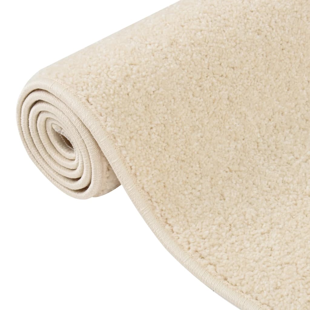 Teppich Kurzflor 240x340 cm Creme