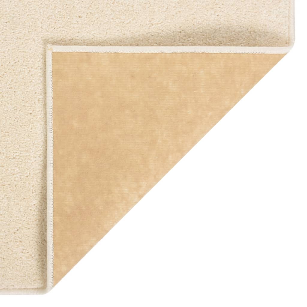 Teppich Kurzflor 240x340 cm Creme