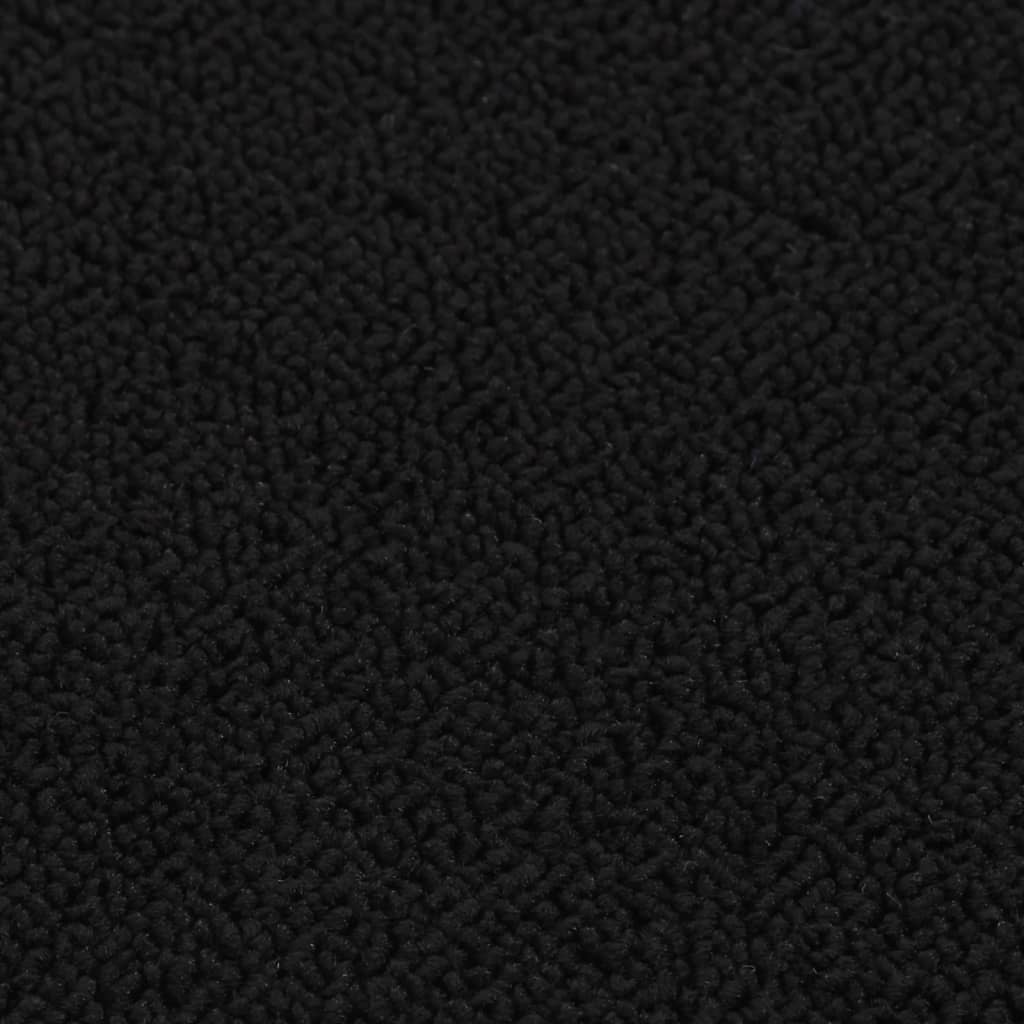 Treppenstufenmatten 15 Stk. 60x25 cm Schwarz Anti-Rutsch