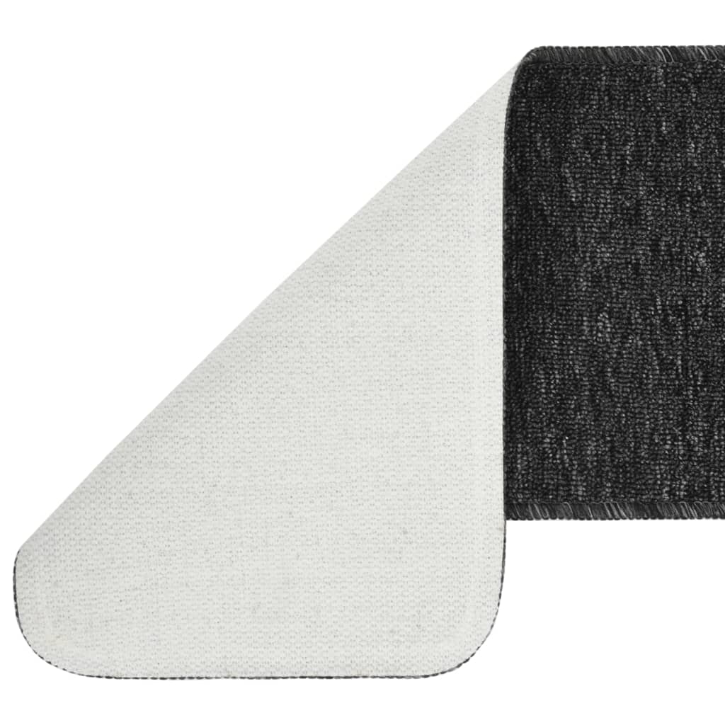 Treppenstufenmatten 15 Stk. 75x20 cm Anthrazit Anti-Rutsch