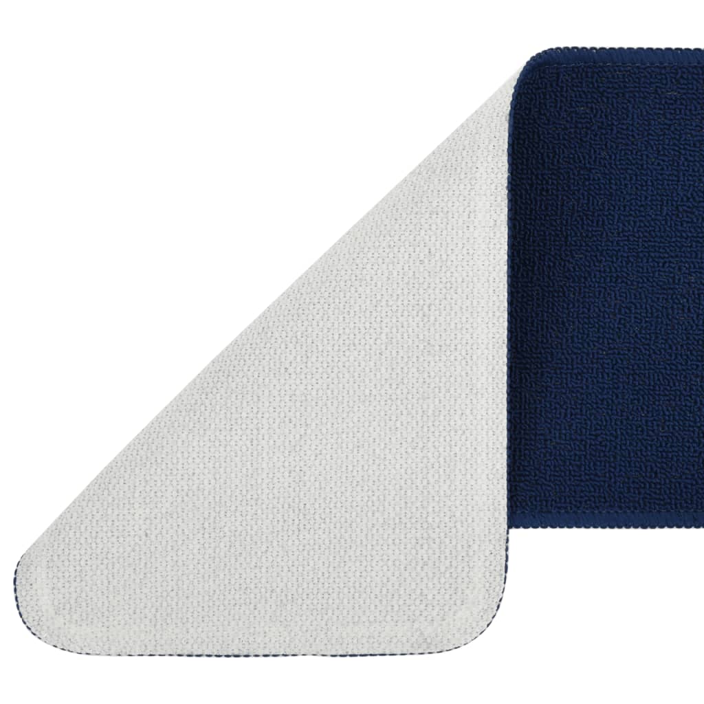 Treppenstufenmatten 15 Stk. 60x25 cm Marineblau Anti-Rutsch