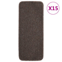 Thumbnail for Treppenstufenmatten 15 Stk. 60x25 cm Braun Anti-Rutsch