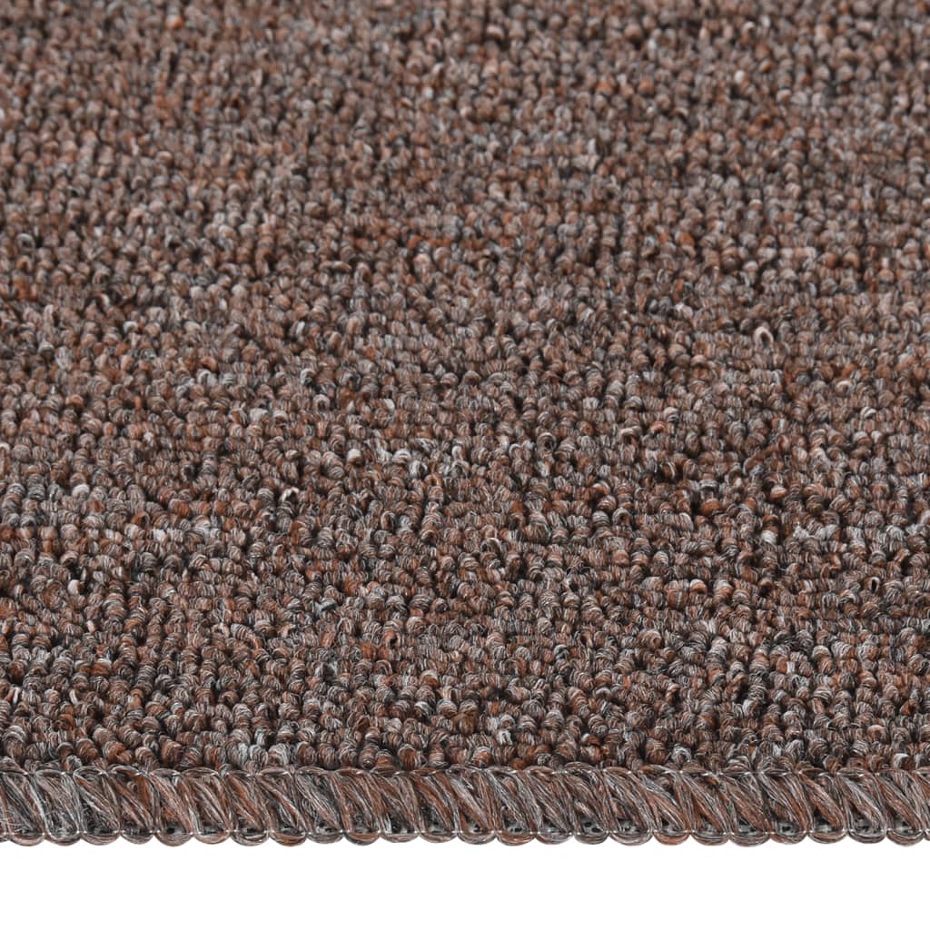 Treppenstufenmatten 15 Stk. 60x25 cm Braun Anti-Rutsch