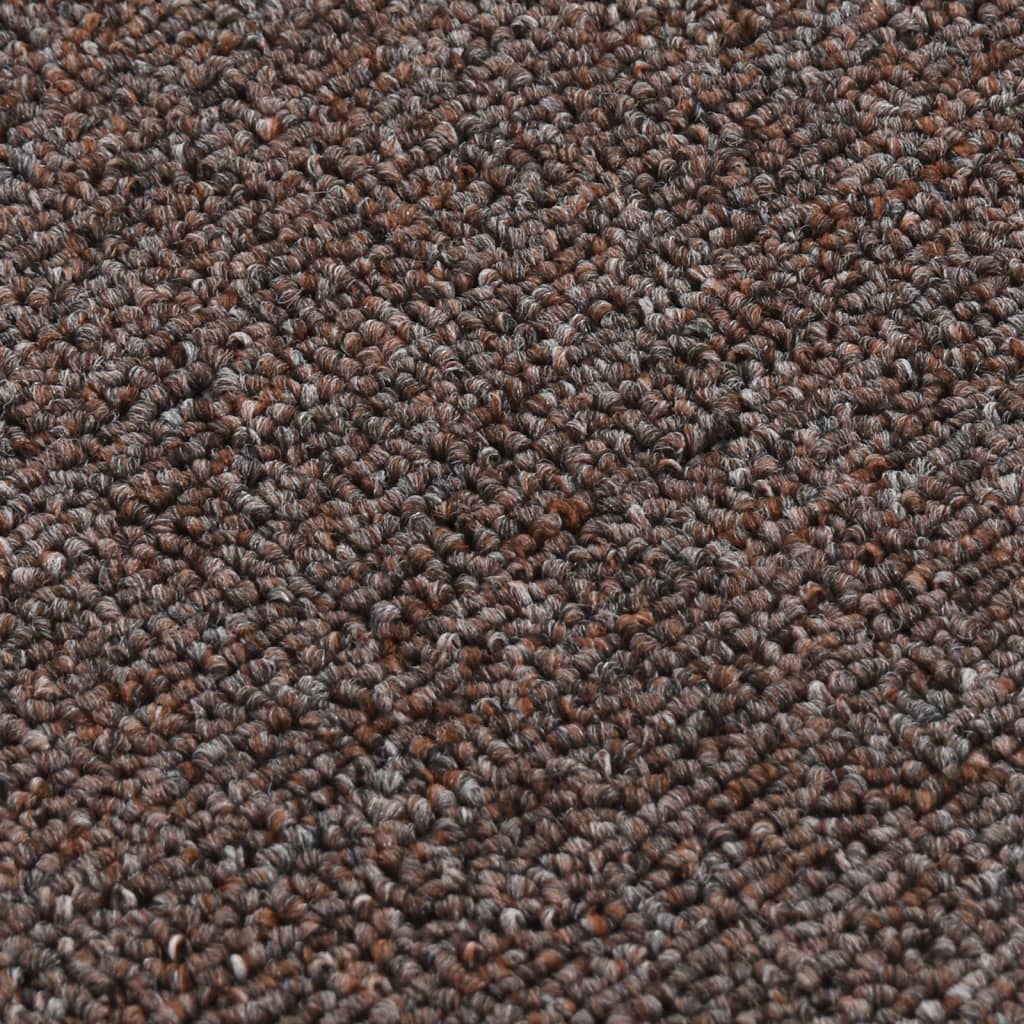 Treppenstufenmatten 15 Stk. 60x25 cm Braun Anti-Rutsch