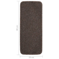 Thumbnail for Treppenstufenmatten 15 Stk. 60x25 cm Braun Anti-Rutsch