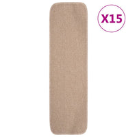 Thumbnail for Antirutsch Stufenmatten 15 Stk. 75x20 cm Beige Rechteckig