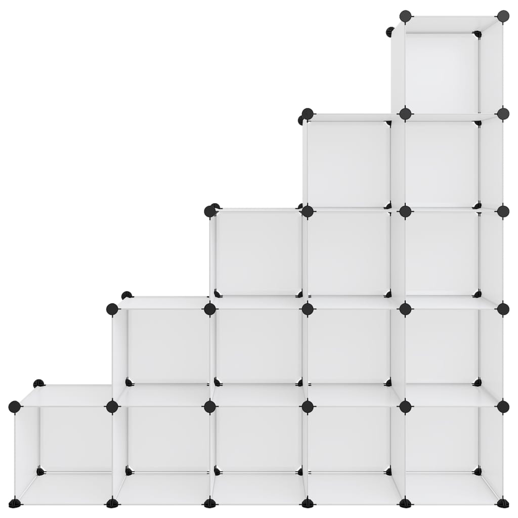 Regalsystem mit 15 Würfeln Transparent PP